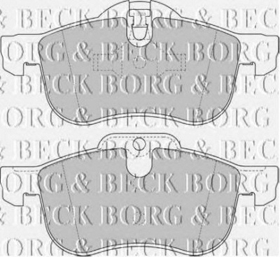 BORG & BECK bbp1614 -  Комплект тормозных колодок, дисковый тормоз